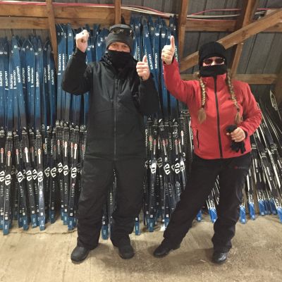 Prêt de skis de fond à la 